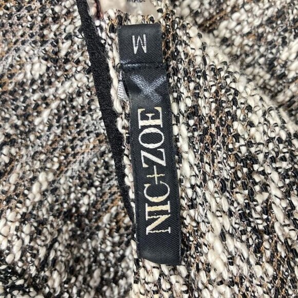 Nic + Zoe V Neck Tunic Sweater Boho Grandma Core Academia Church Career M - Picture 5 of 6